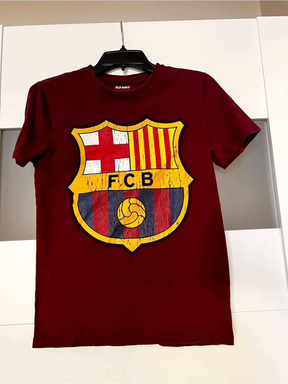 Old Navy Maroon Youth FC Barcelona Tee